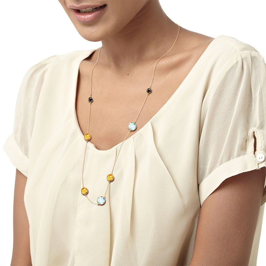 Asymmetric Gemstone Necklace