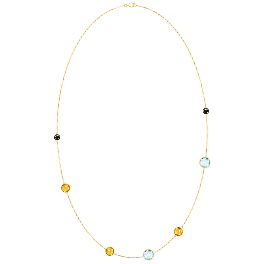 Asymmetric Gemstone Necklace