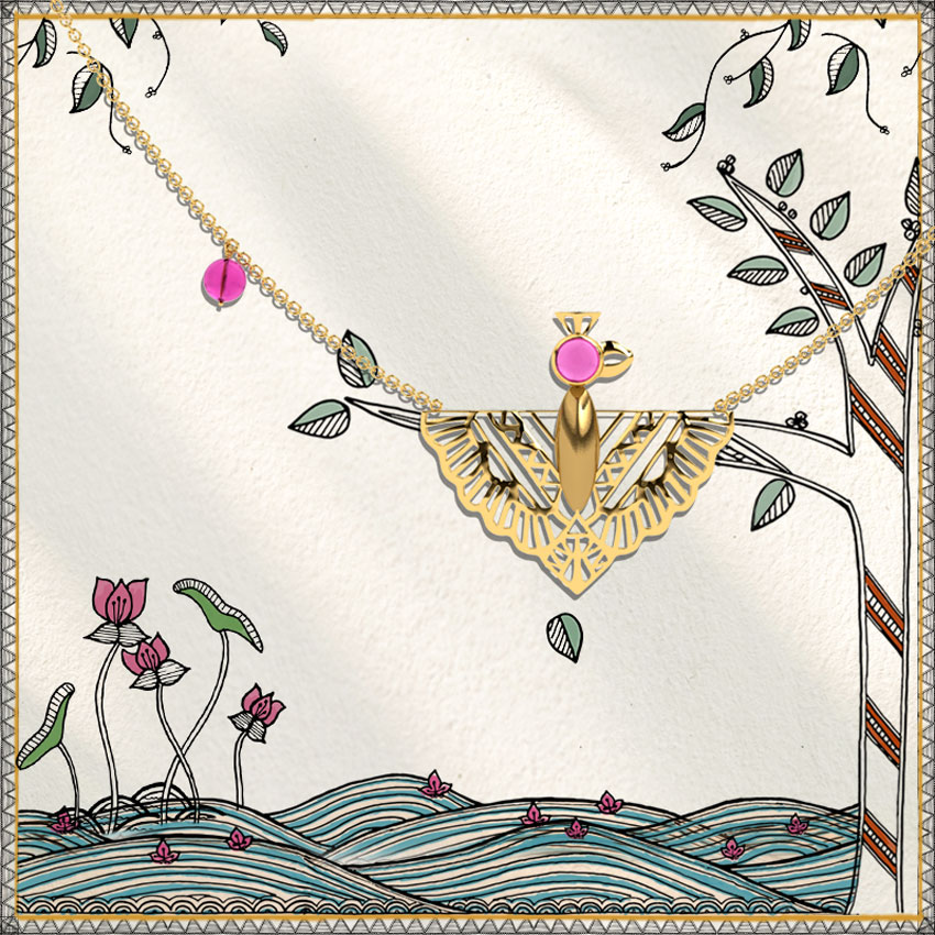 Zyena Pinion Gemstone Necklace