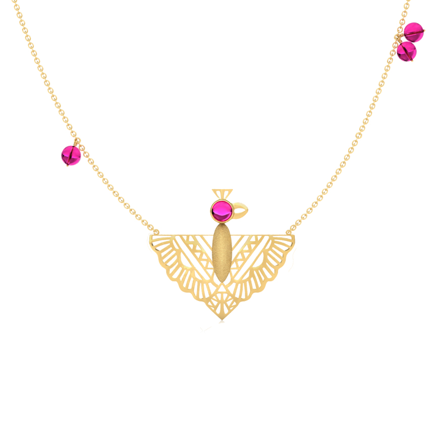 Zyena Pinion Gemstone Necklace