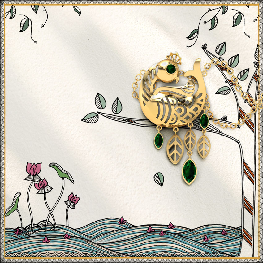 Navilu Feather Gemstone Necklace Navilu Feather Gemstone Necklace