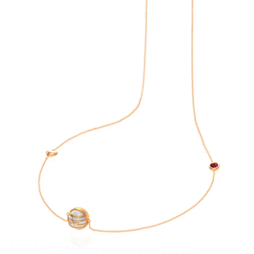 Pearl Orb Clover Necklace