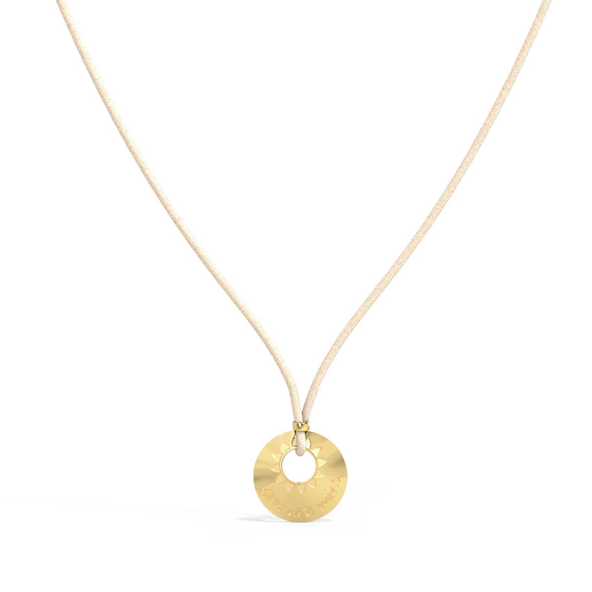 Gold Necklaces 14 Karat Yellow Gold You Are Mine Gold Necklace