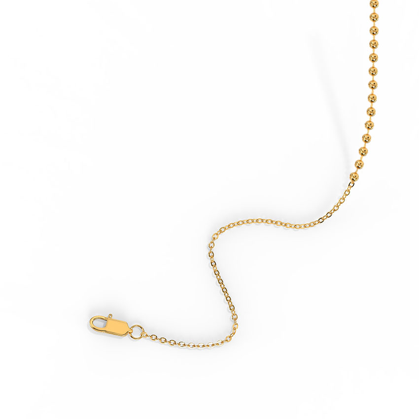 Sparkling Beads Gold Necklace