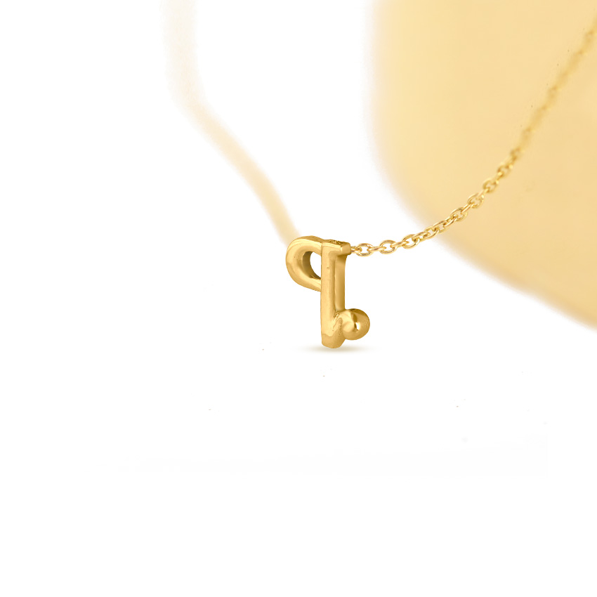 Classic Alphabet Q Gold Necklace Classic Alphabet Q Gold Necklace