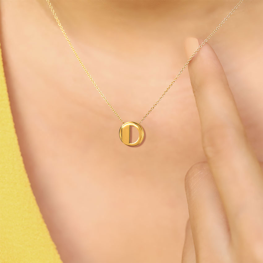 Artsy Alphabet D Gold Necklace