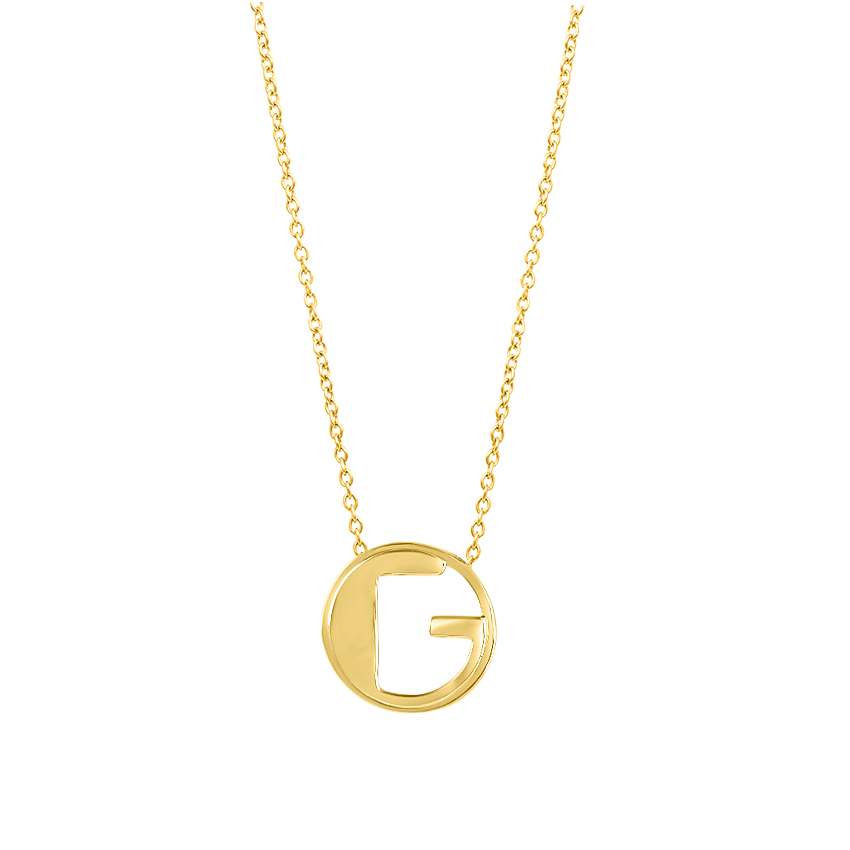 Artsy Alphabet G Gold Necklace Artsy Alphabet G Gold Necklace