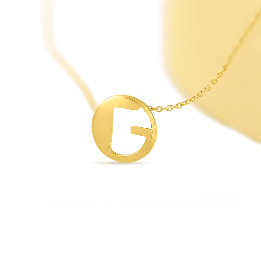 Artsy Alphabet G Gold Necklace Artsy Alphabet G Gold Necklace