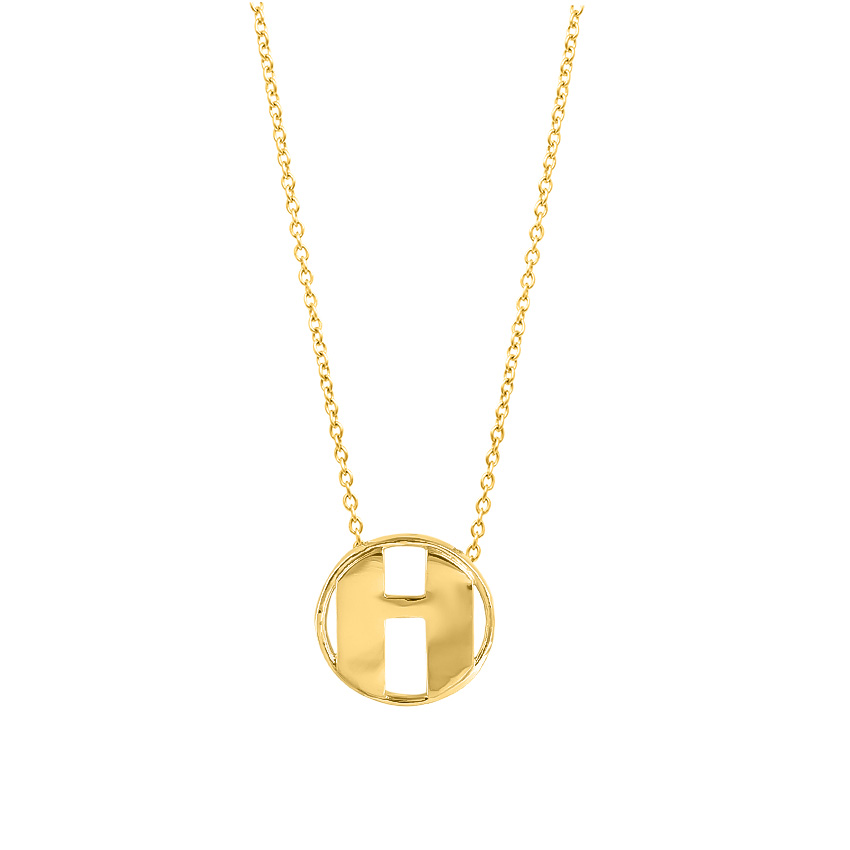 Artsy Alphabet H Gold Necklace
