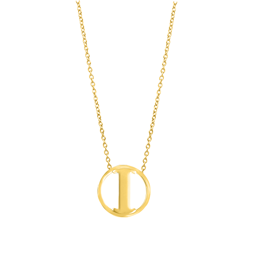 Artsy Alphabet I Gold Necklace Artsy Alphabet I Gold Necklace