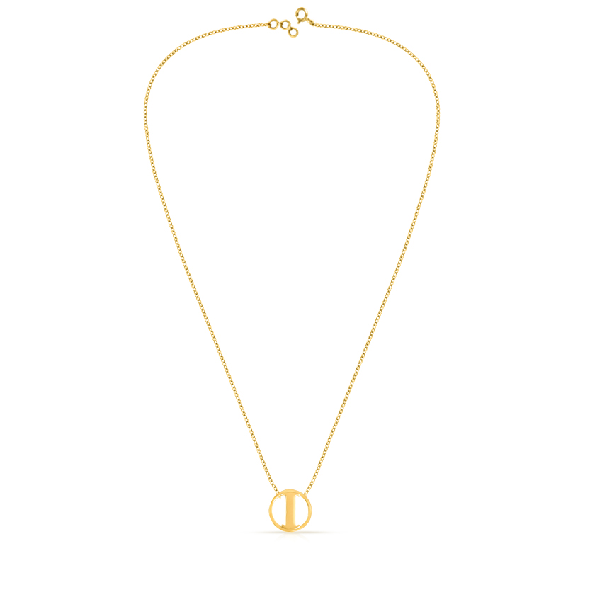 Artsy Alphabet I Gold Necklace Artsy Alphabet I Gold Necklace