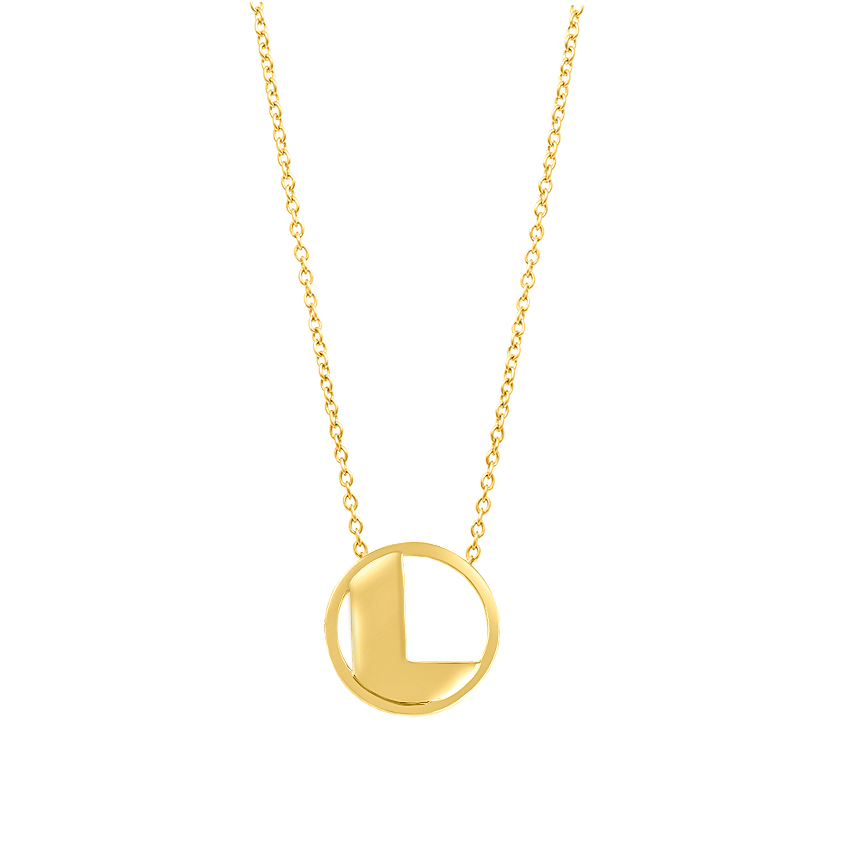 Artsy Alphabet L Gold Necklace
