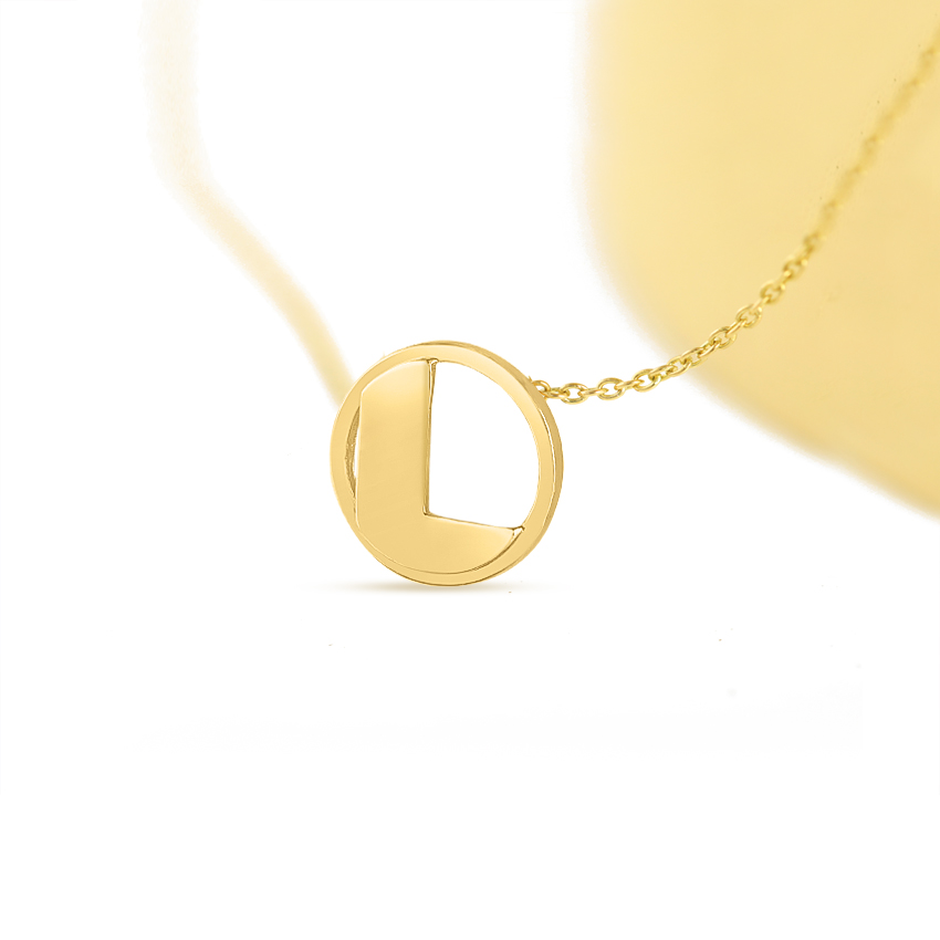 Artsy Alphabet L Gold Necklace