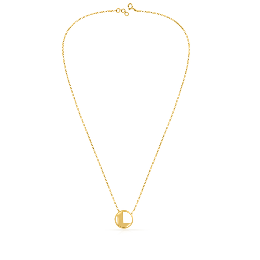 Artsy Alphabet L Gold Necklace