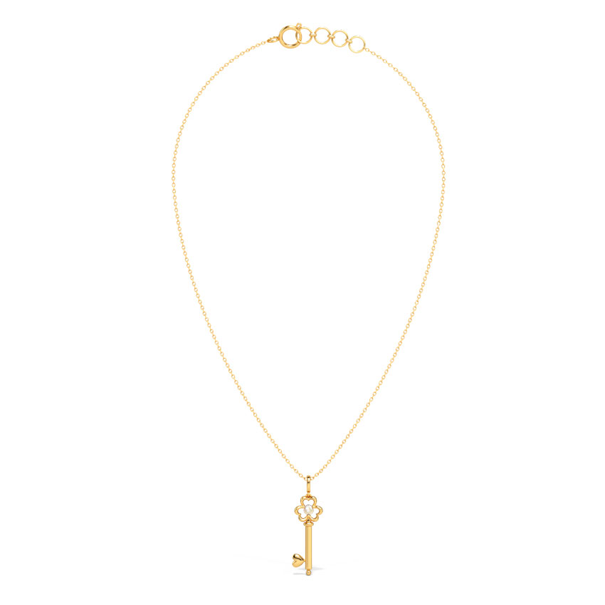 Pearl Floret Key Necklace Pearl Floret Key Necklace