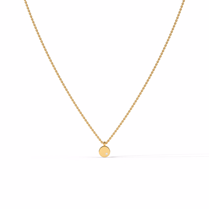 Gemstone Necklaces 14 Karat Yellow Gold Classic Circlet Gemstone Necklace