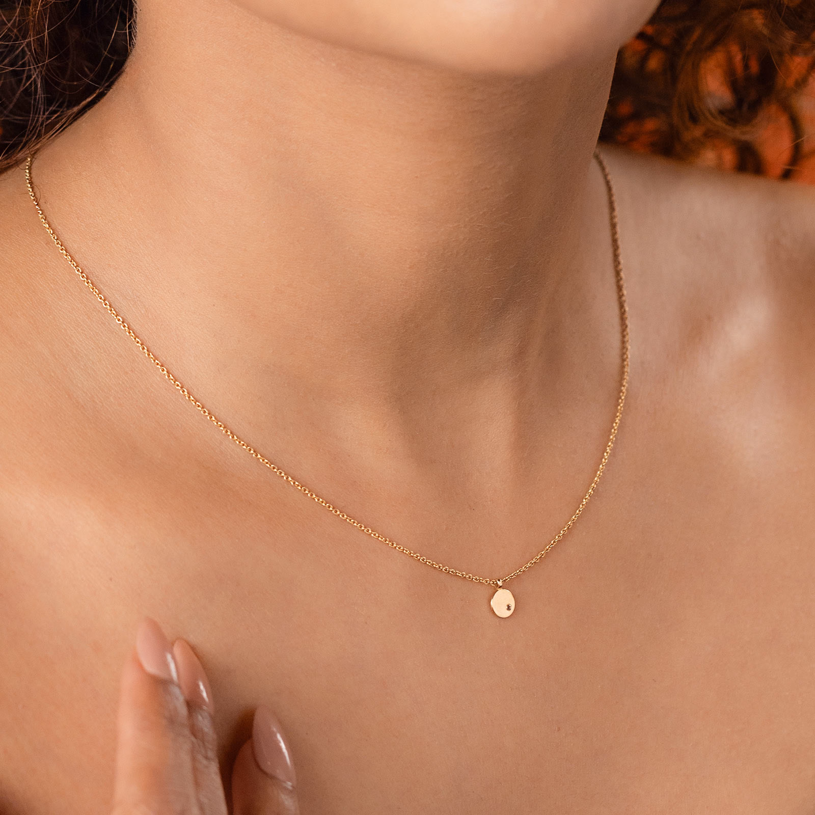 Gemstone Necklaces 14 Karat Yellow Gold Classic Circlet Gemstone Necklace