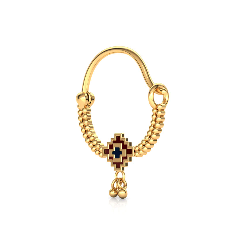 Beaded Gold Nose Pin Beaded Gold Nose Pin