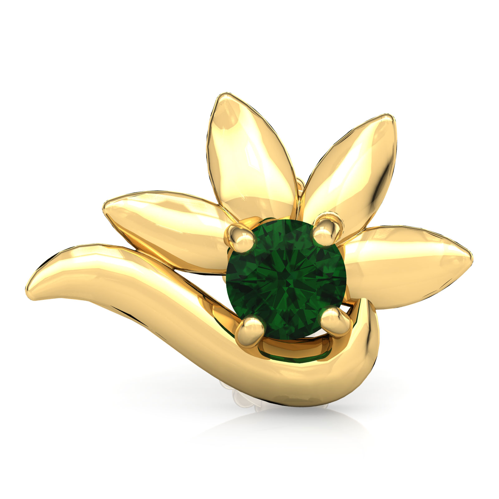 Diti Petals Gemstone Nose Pin Diti Petals Gemstone Nose Pin