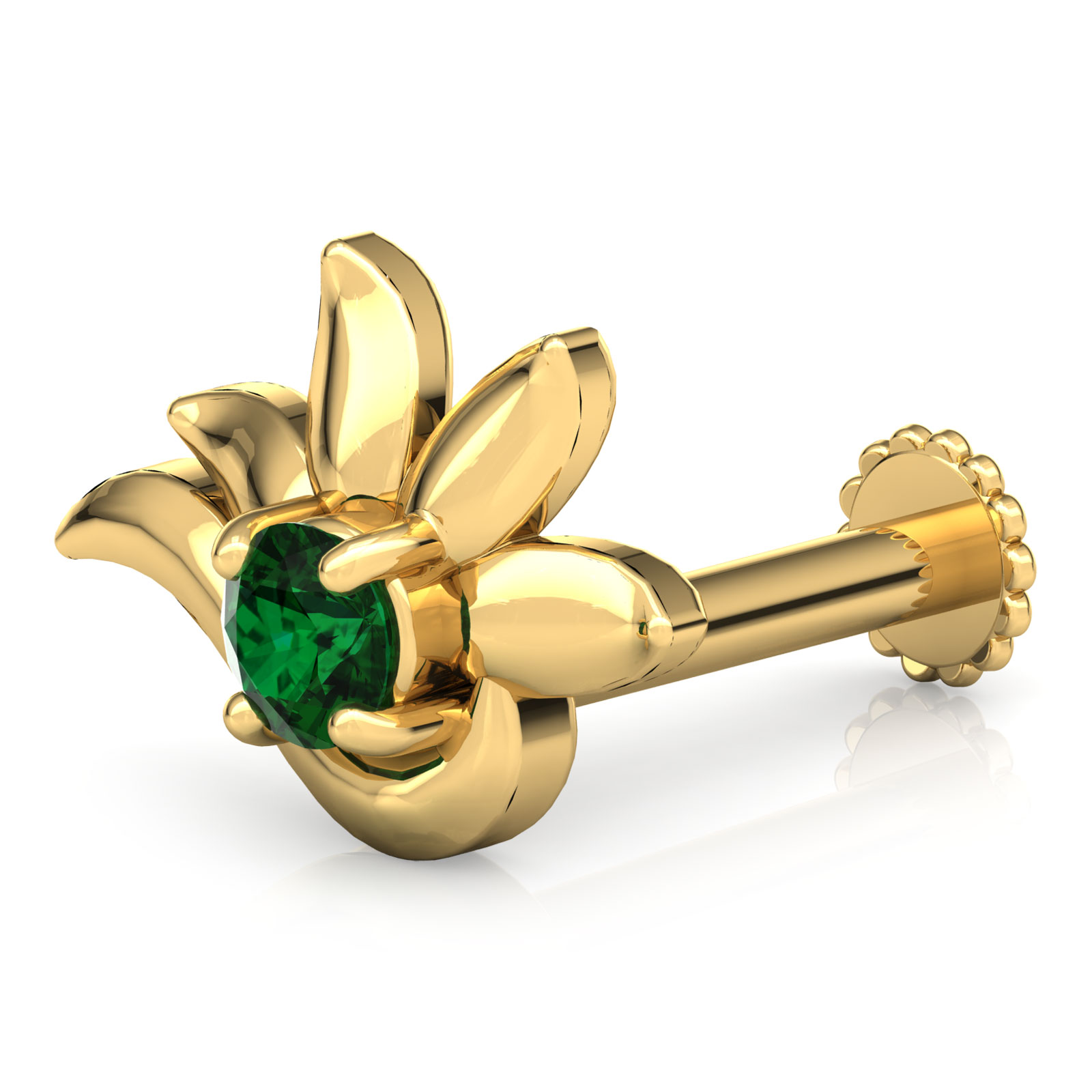 Diti Petals Gemstone Nose Pin Diti Petals Gemstone Nose Pin