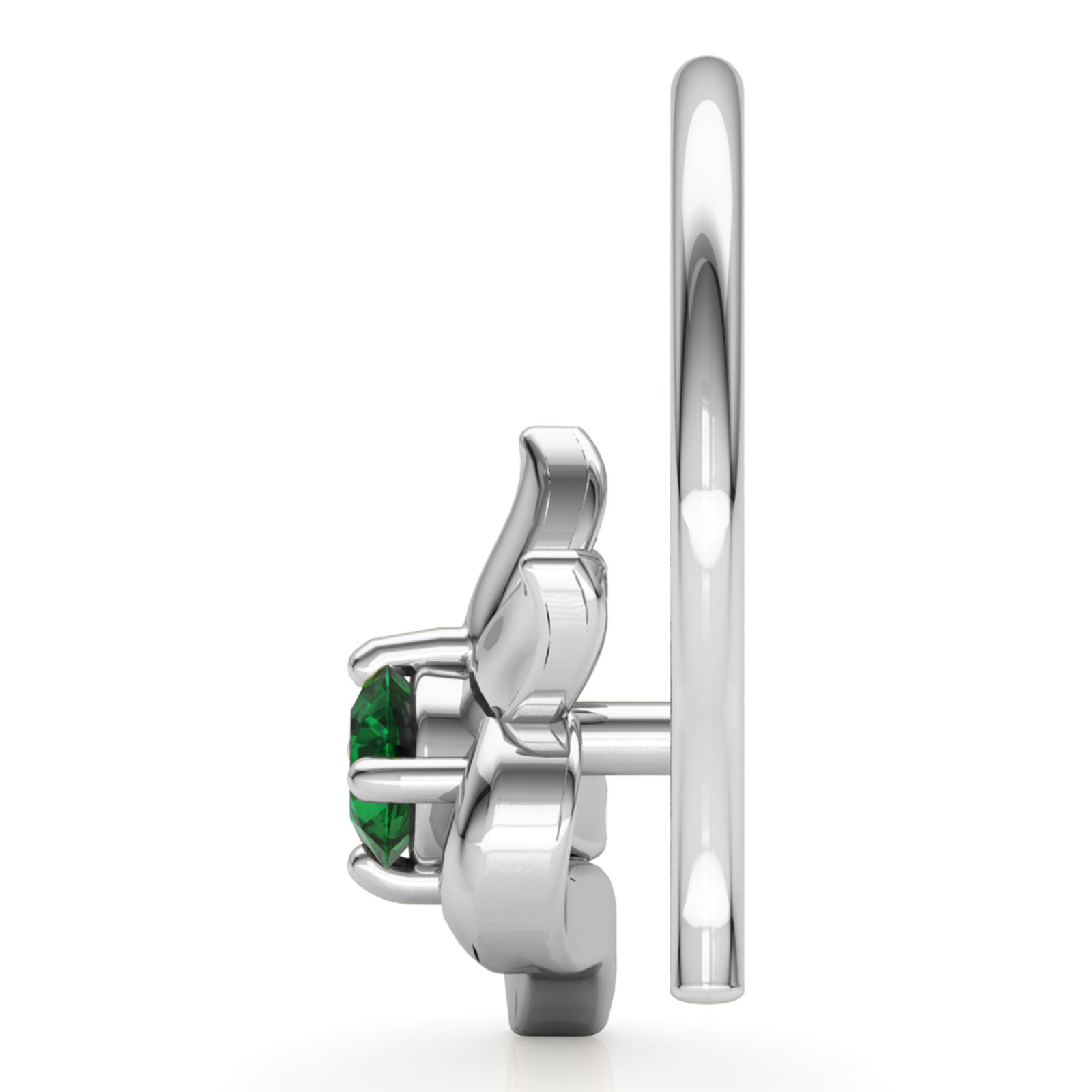 Meeta Petals Gemstone Nose Pin