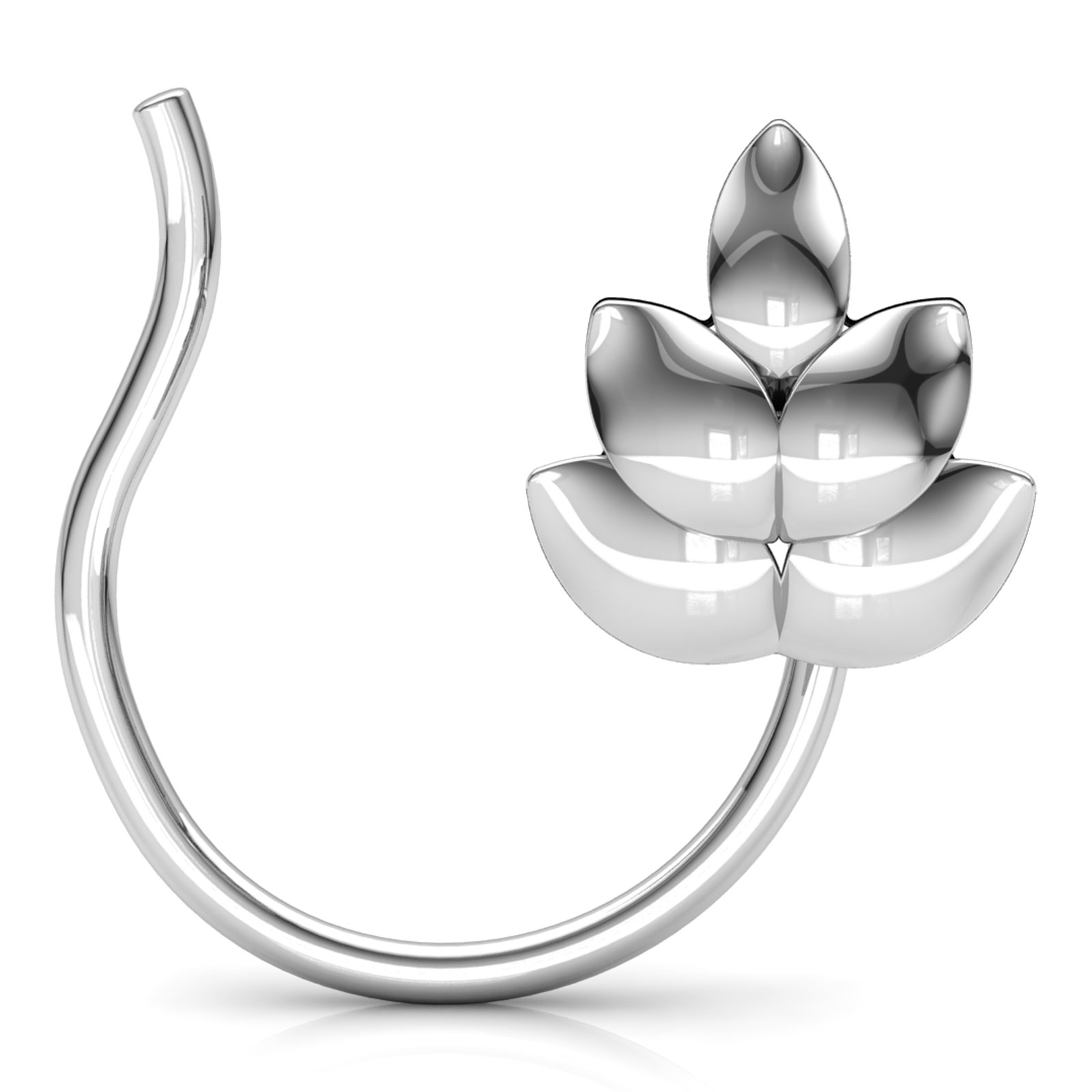 Mrinal Petals Gold Nose Pin