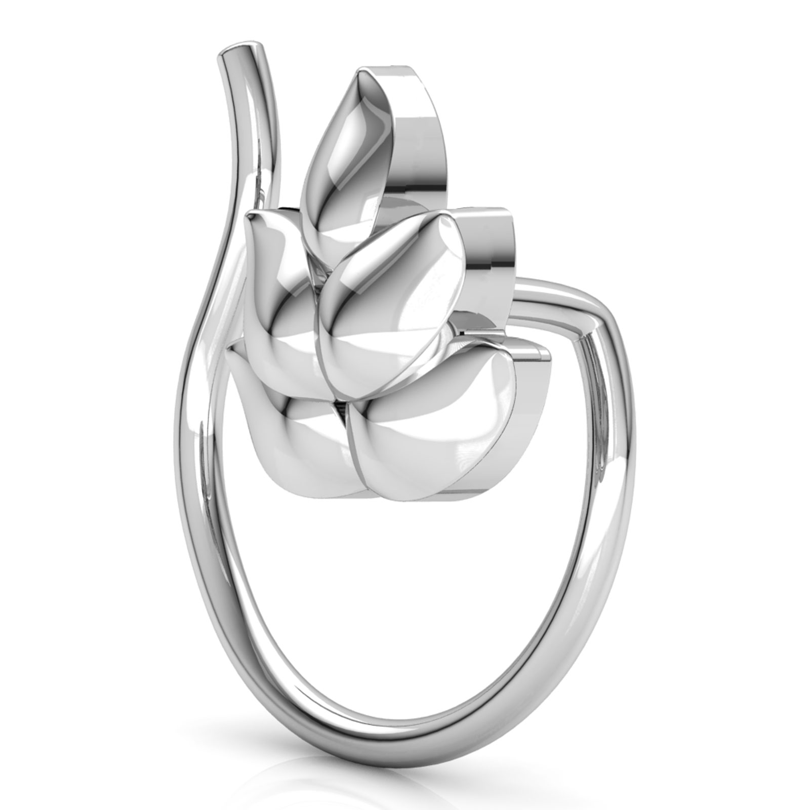 Mrinal Petals Gold Nose Pin