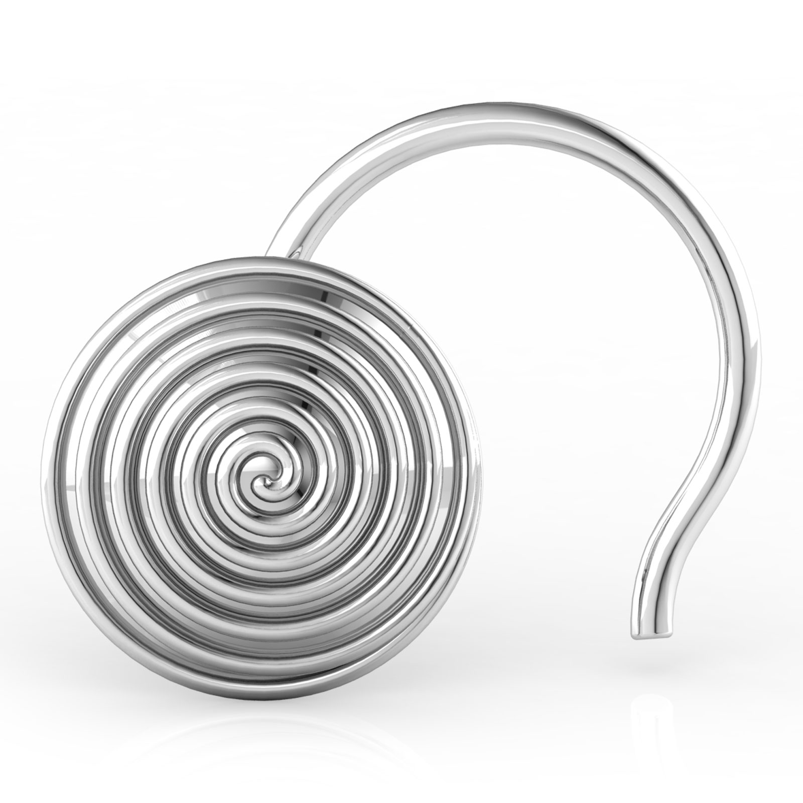 Pavi Swirl Gold Nose Pin