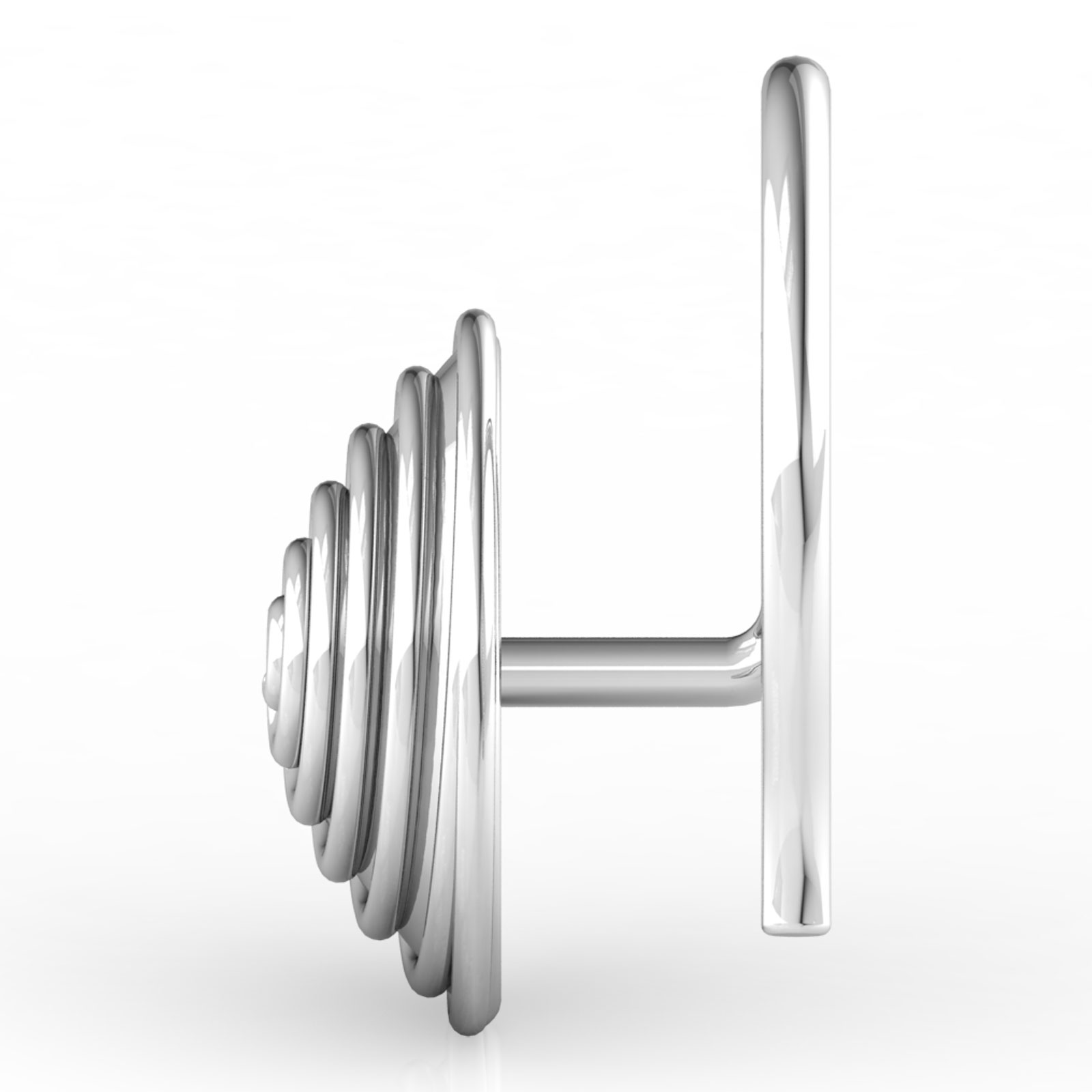 Pavi Swirl Gold Nose Pin