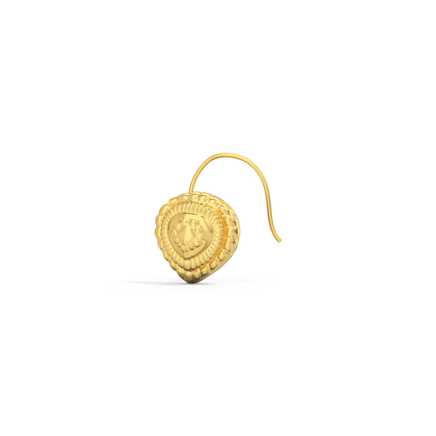 Gold Nose pin 18 Karat Yellow Gold Chavi Gold Nose Pin