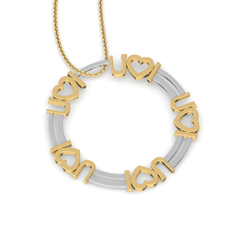 I Love You Infinite Gold Pendant