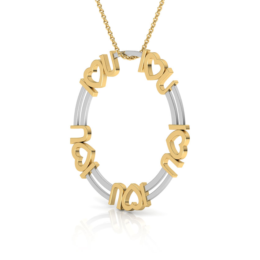 I Love You Infinite Gold Pendant