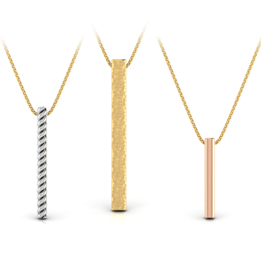 Darcy Hammered Gold Pendant