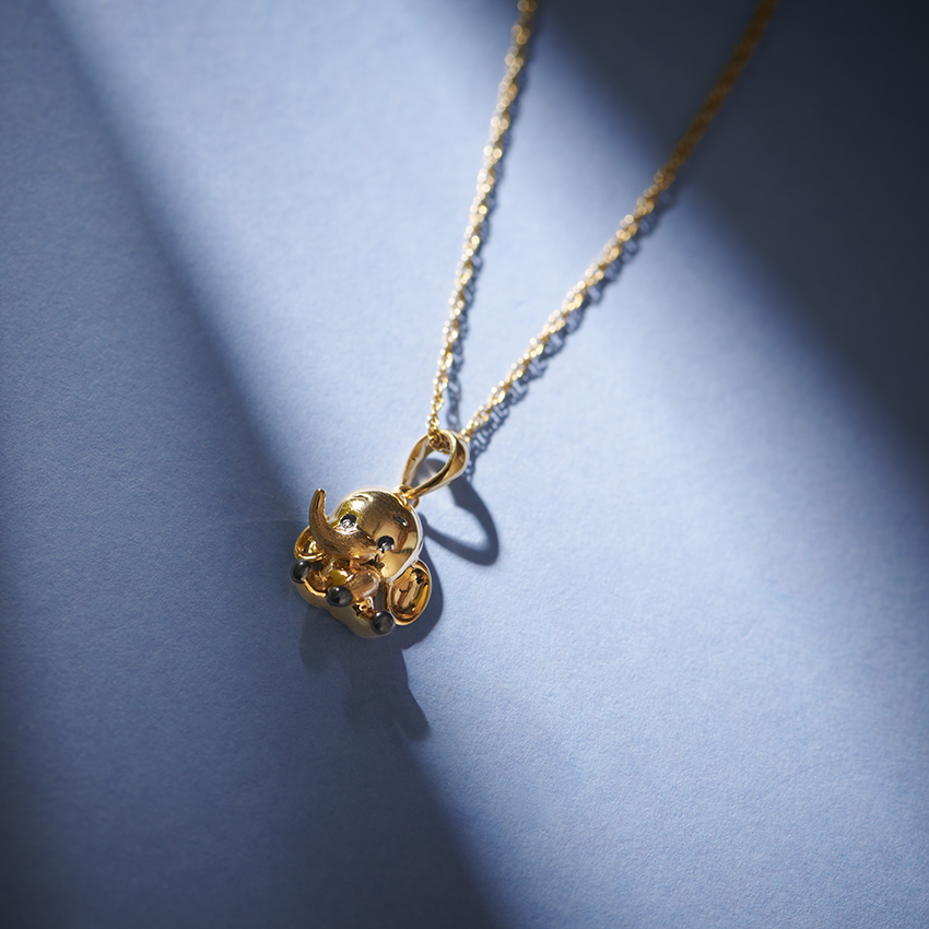 Baby Elephant Kids' Gold Pendant