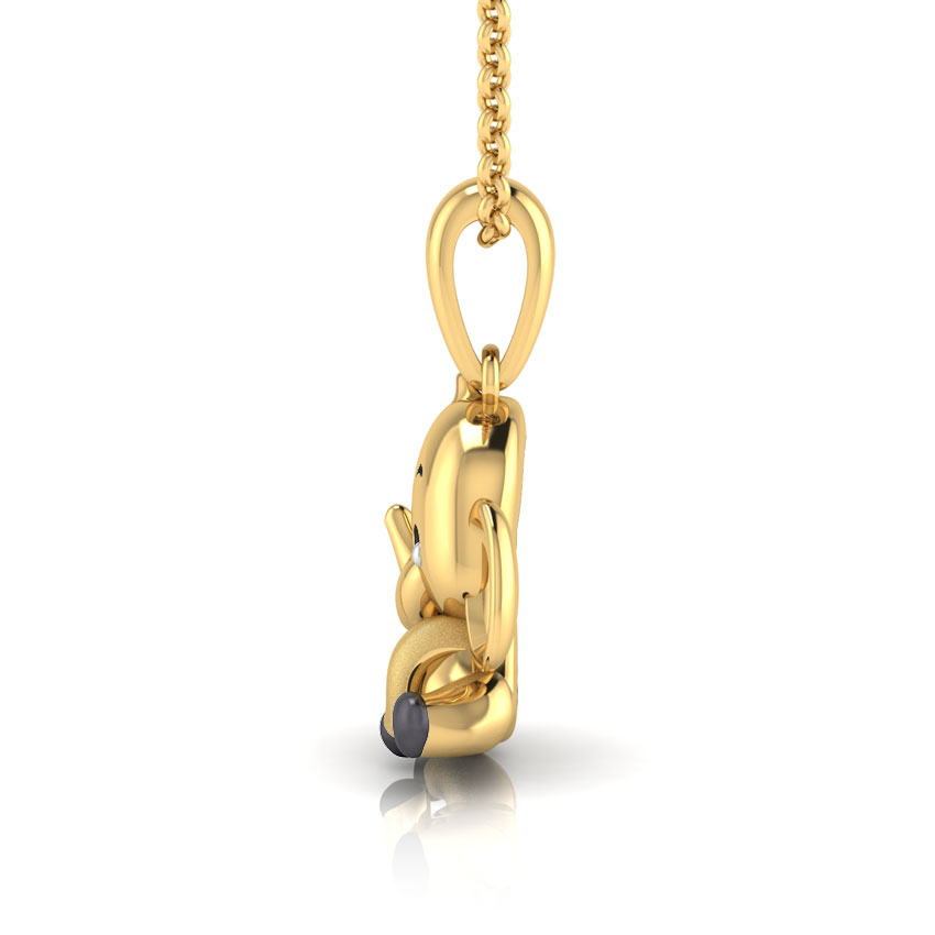 Baby Elephant Kids' Gold Pendant