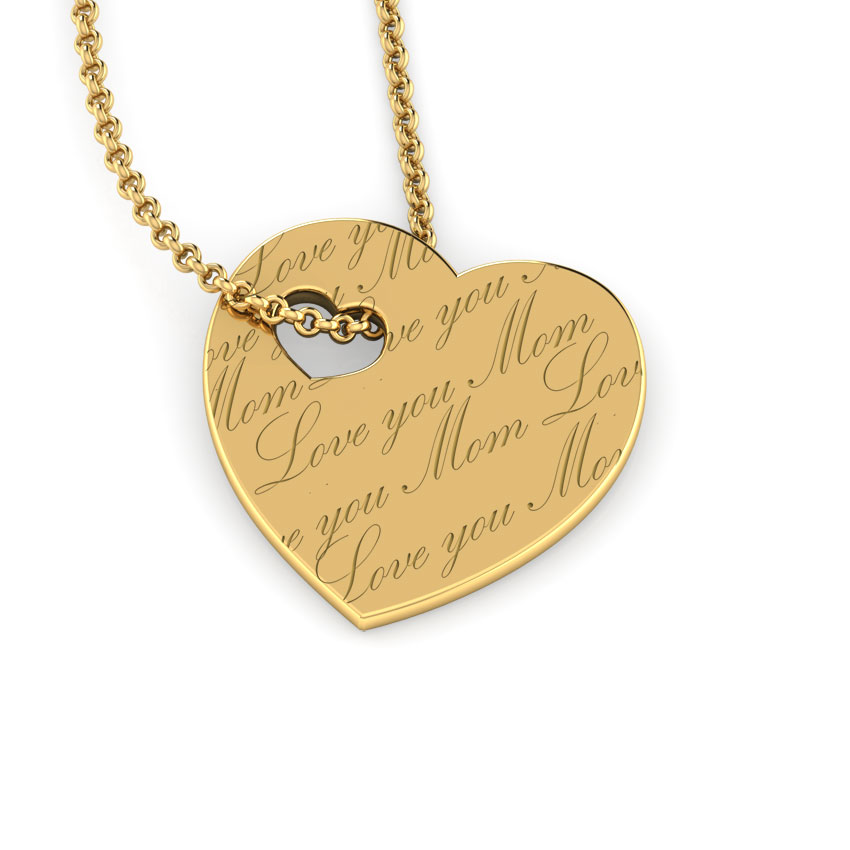 Engraved Heart Pendant