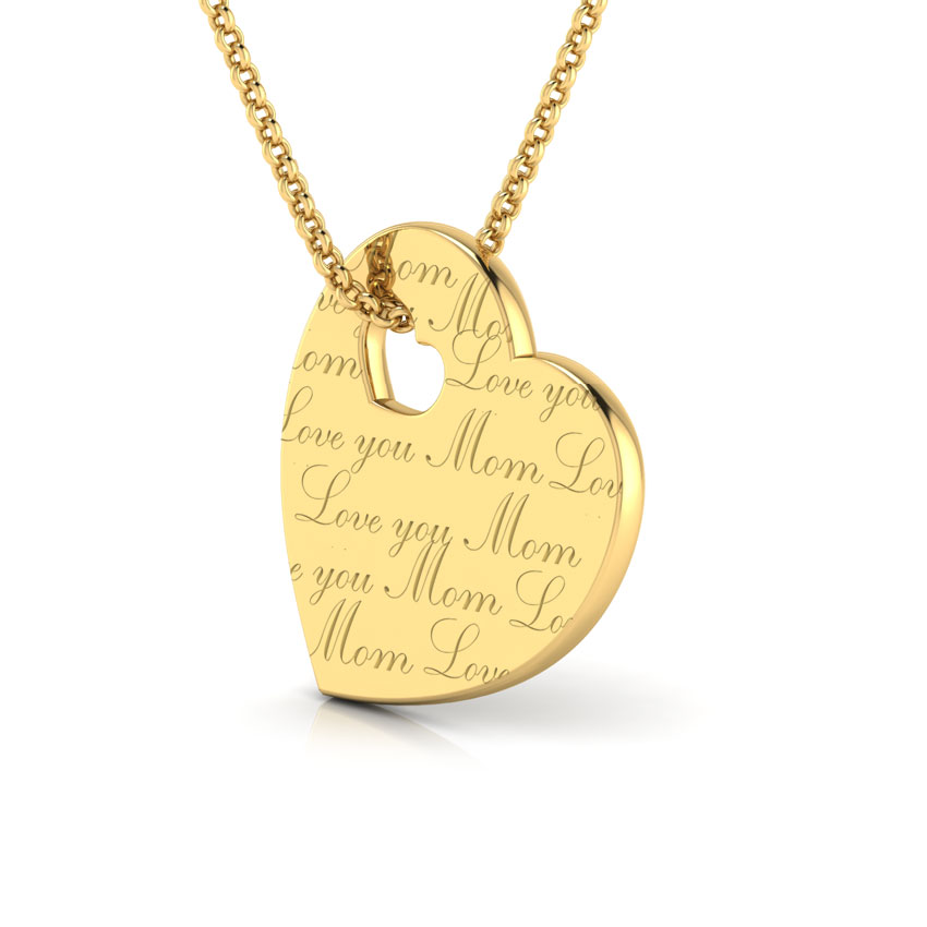Engraved Heart Pendant