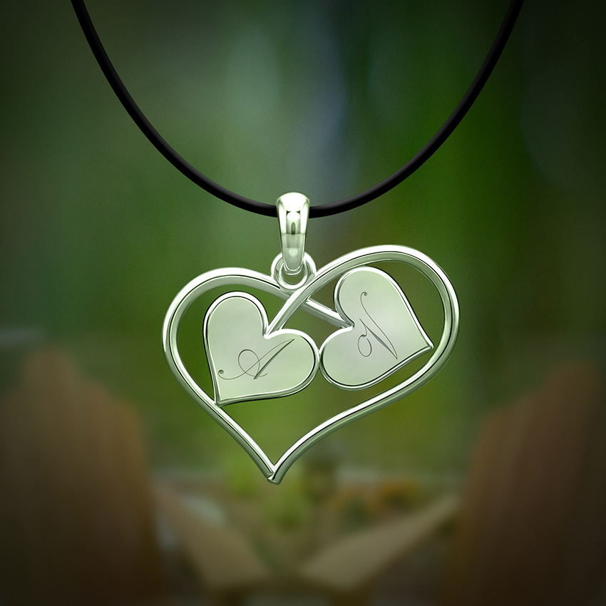 Lots-a-love Duo Gold Pendant