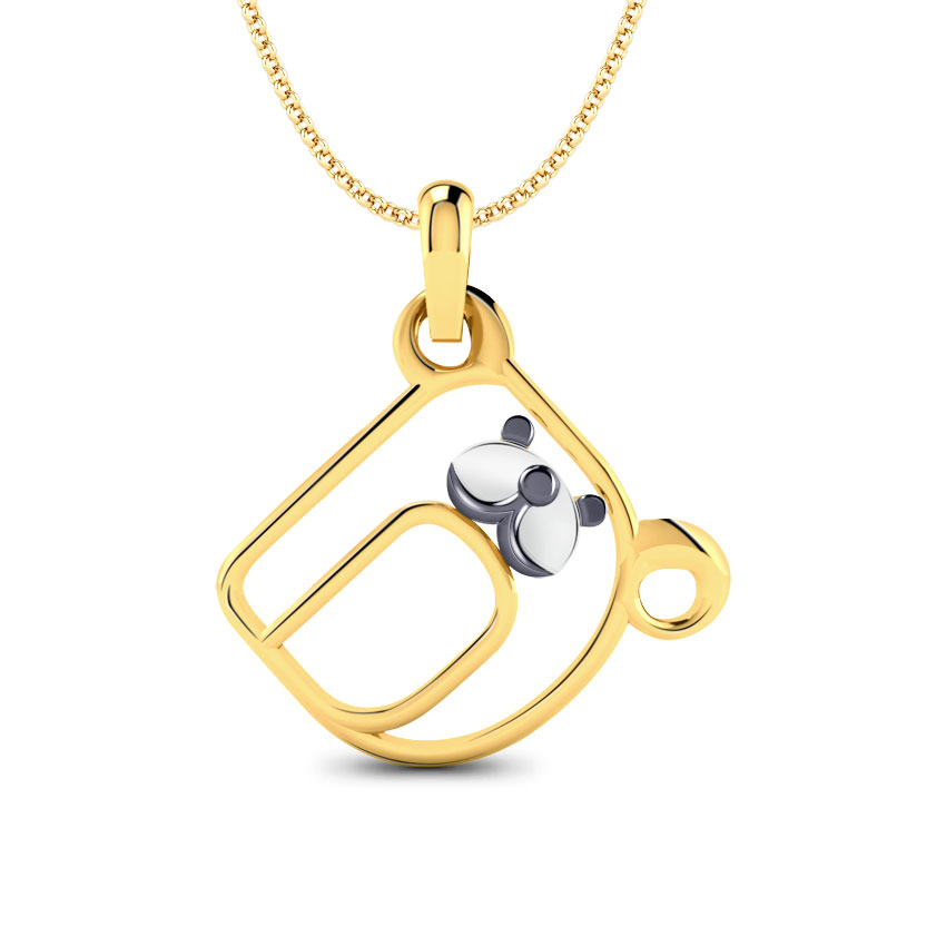 Teddy Alphabet D Kids' Pendant