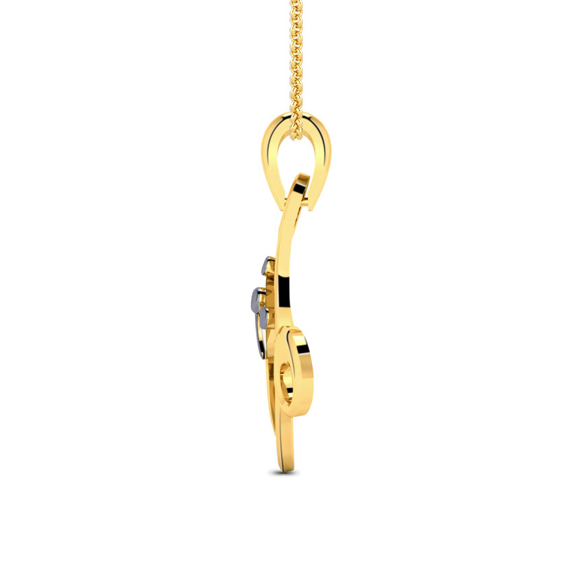 Teddy Alphabet D Kids' Gold Pendant