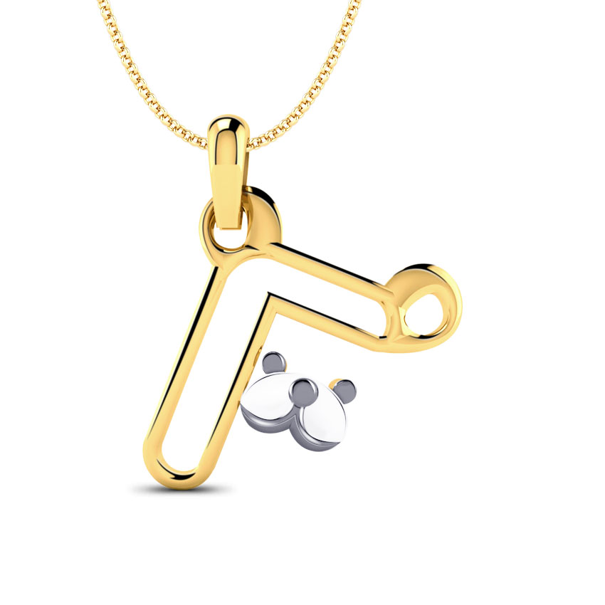 Teddy Alphabet F Pendant