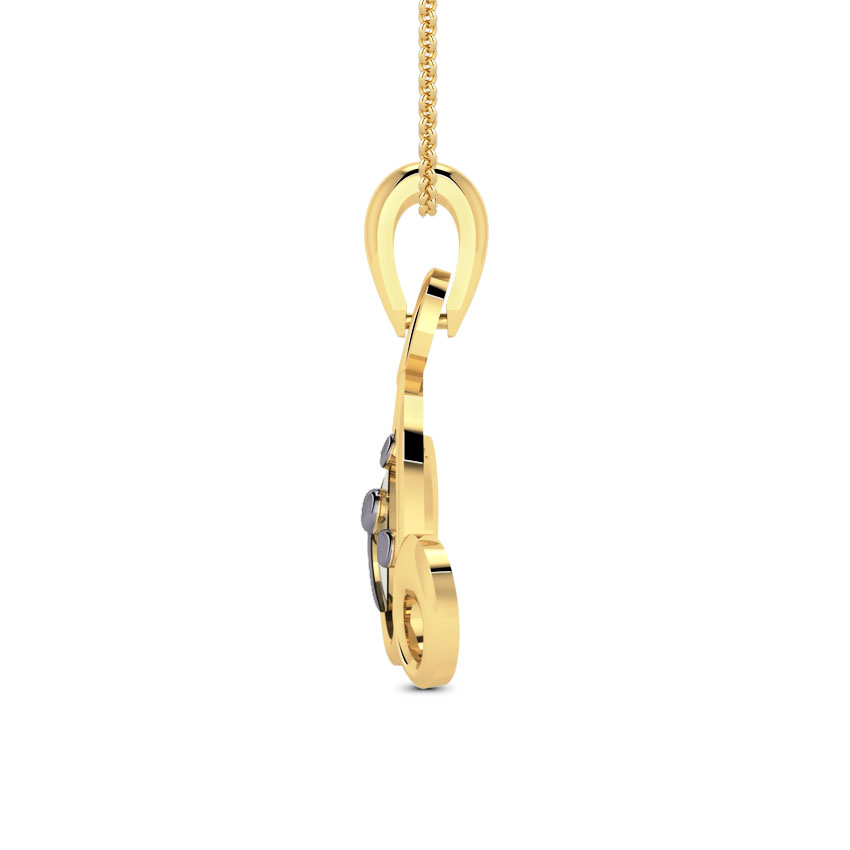 Teddy Alphabet J Kids' Gold Pendant