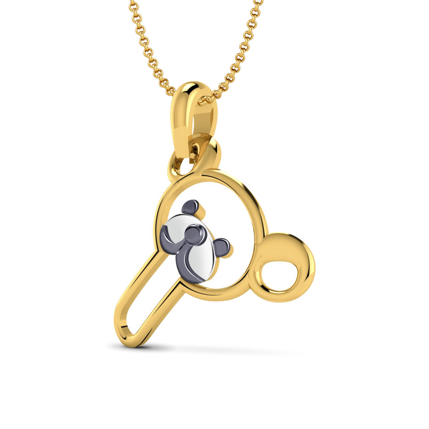 Teddy Alphabet T Kids' Gold Pendant Teddy Alphabet T Kids' Gold Pendant