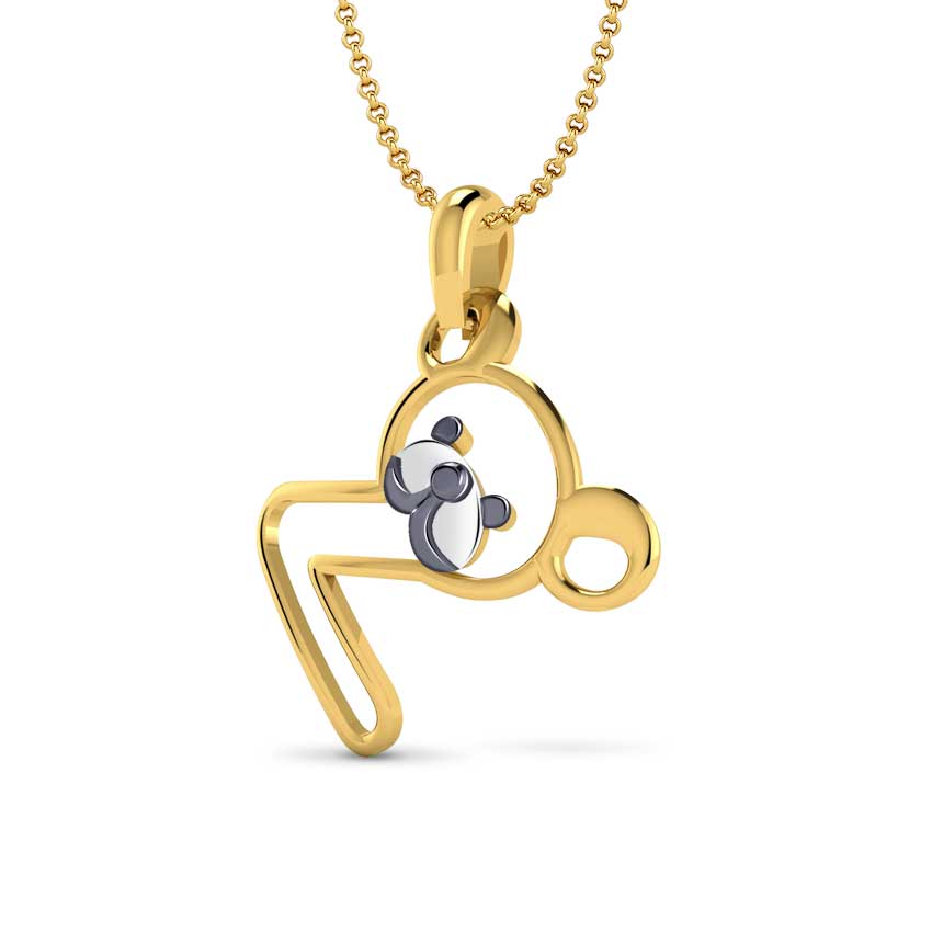 Teddy Alphabet Z Kids' Gold Pendant Teddy Alphabet Z Kids' Gold Pendant