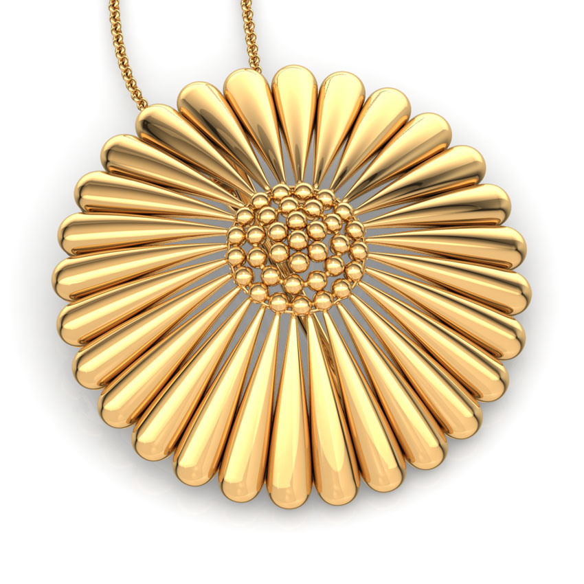 Tapered Cone Gold Pendant