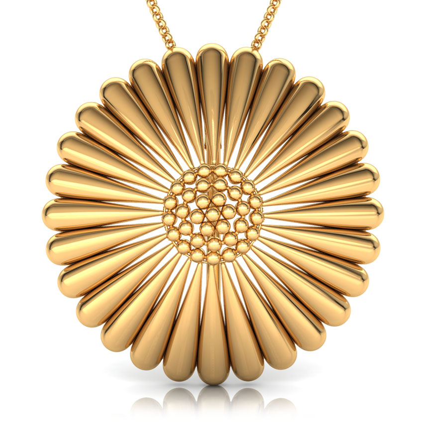 Tapered Cone Gold Pendant