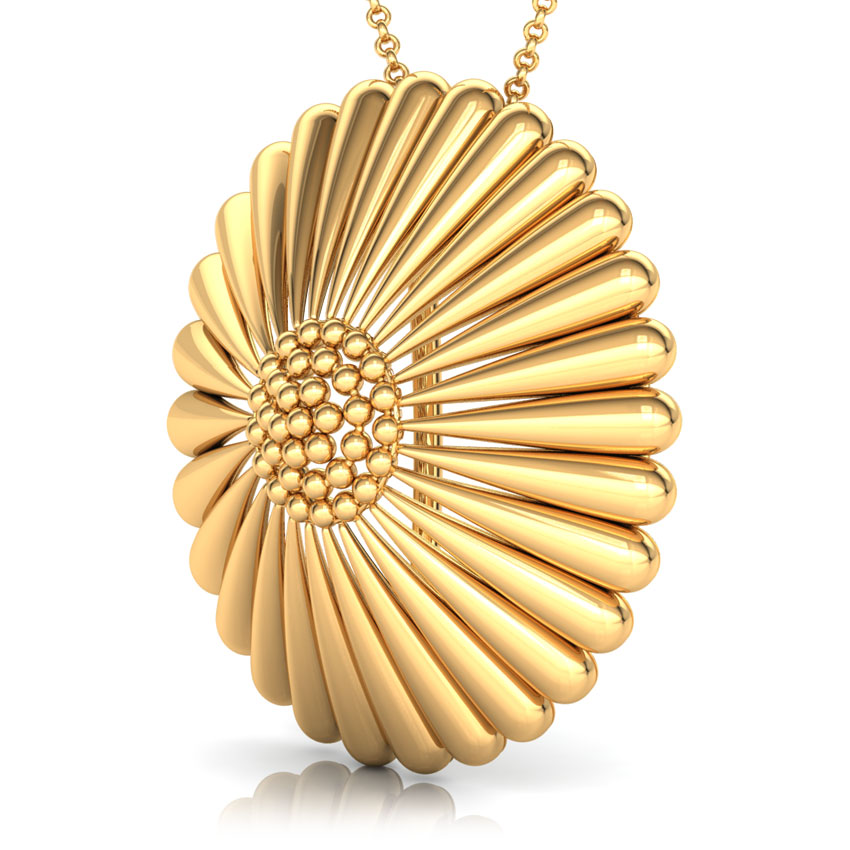 Tapered Cone Gold Pendant