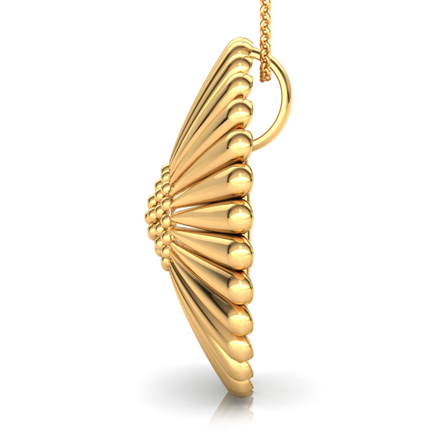 Tapered Cone Gold Pendant
