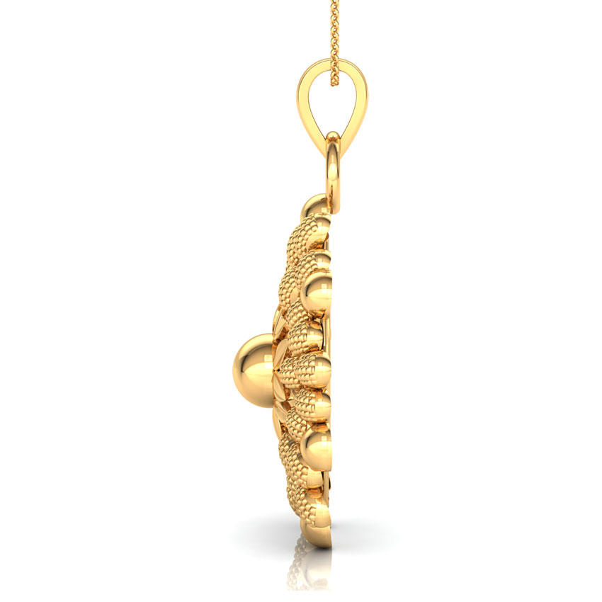 Drop and Bead Gold Pendant