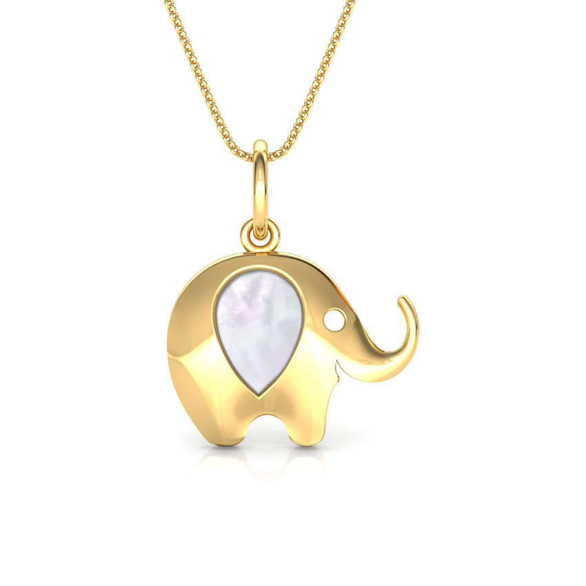 Elephant Mother of Pearl Kids Pendant